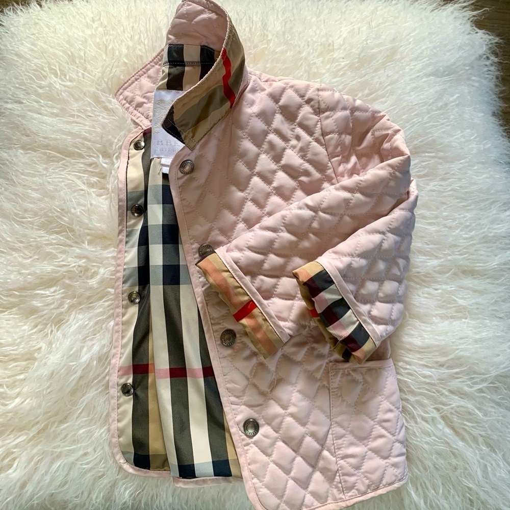 Burberry Toddler Girl Pink Quilted Jacket Coat 2T